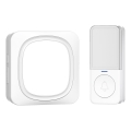 Sonnette sans fil avec éclairage LED pour prise 230V/1xCR2032 IP56 blanc