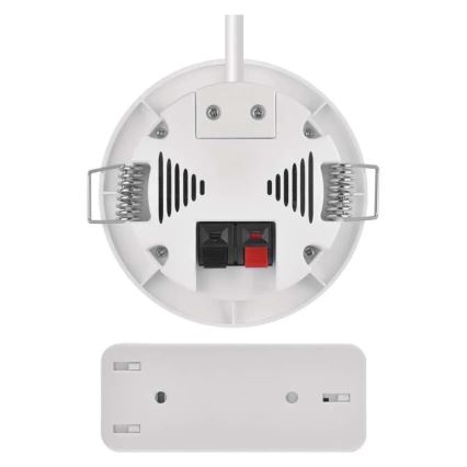 Sonnette sans fil encastrable 230V + 1xCR2032 blanche