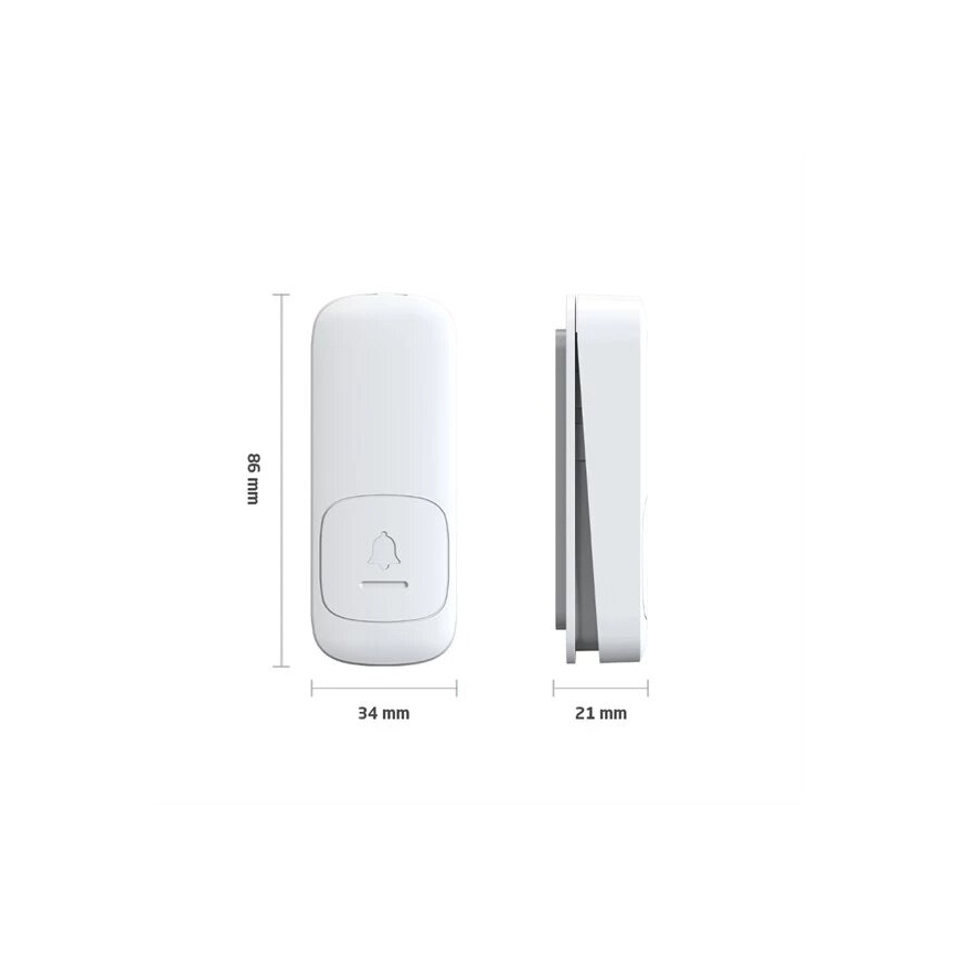 Sonnette sans fil kinetic à brancher 230V blanc