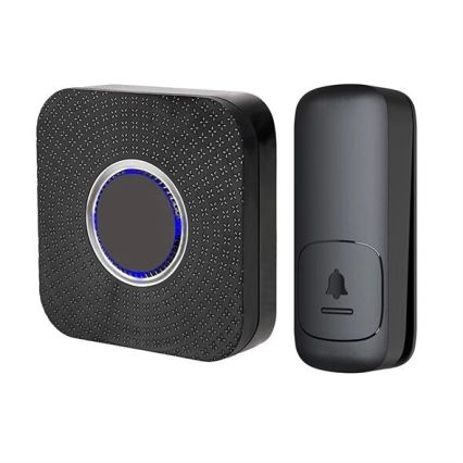Sonnette sans fil kinetic à brancher 230V noir