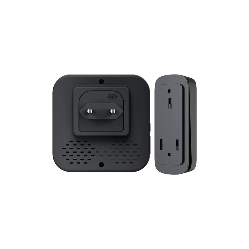Sonnette sans fil kinetic à brancher 230V noir