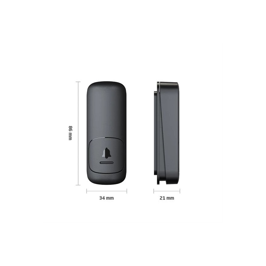 Sonnette sans fil kinetic à brancher 230V noir
