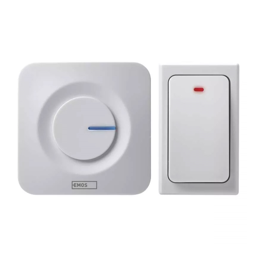 Sonnette sans fil sur prise 230V IP44 blanche