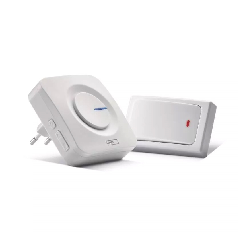 Sonnette sans fil sur prise 230V IP44 blanche
