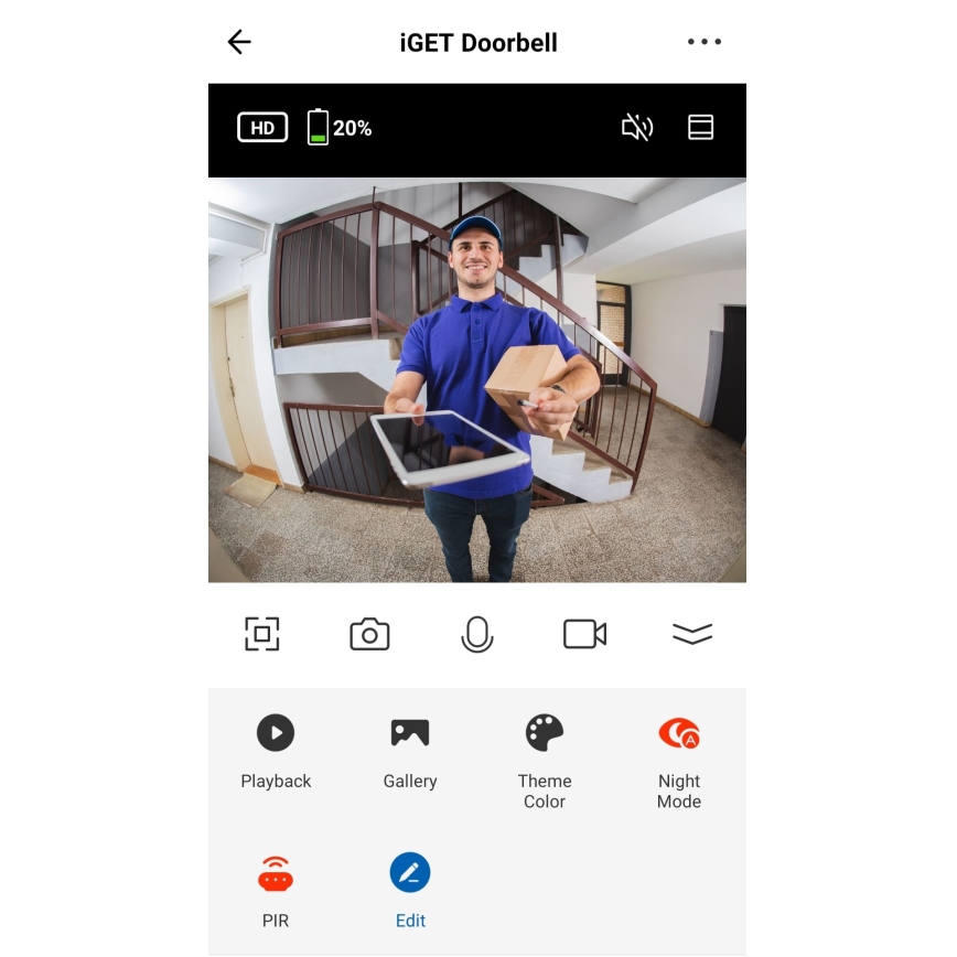Sonnette video avec détecteur de mouvement Full HD 1080p 5200 mAh IP65 Wi-Fi blanc