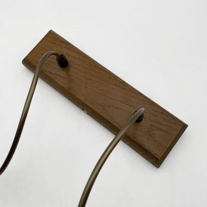 Sospensione a cavo AIDA 2xE27/15W/230V Ø 35 cm rovere/raffia
