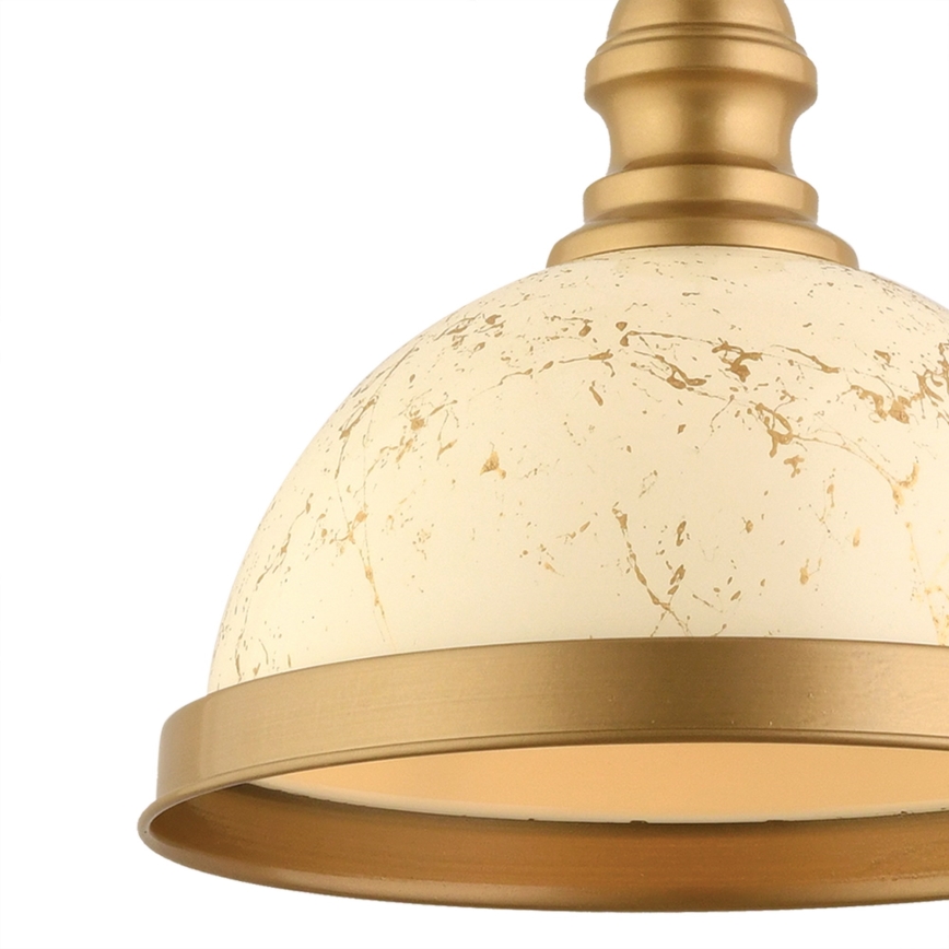 Sospensione a cavo MONZA 1xE27/40W/230V Ø 29 cm crema/bronzo