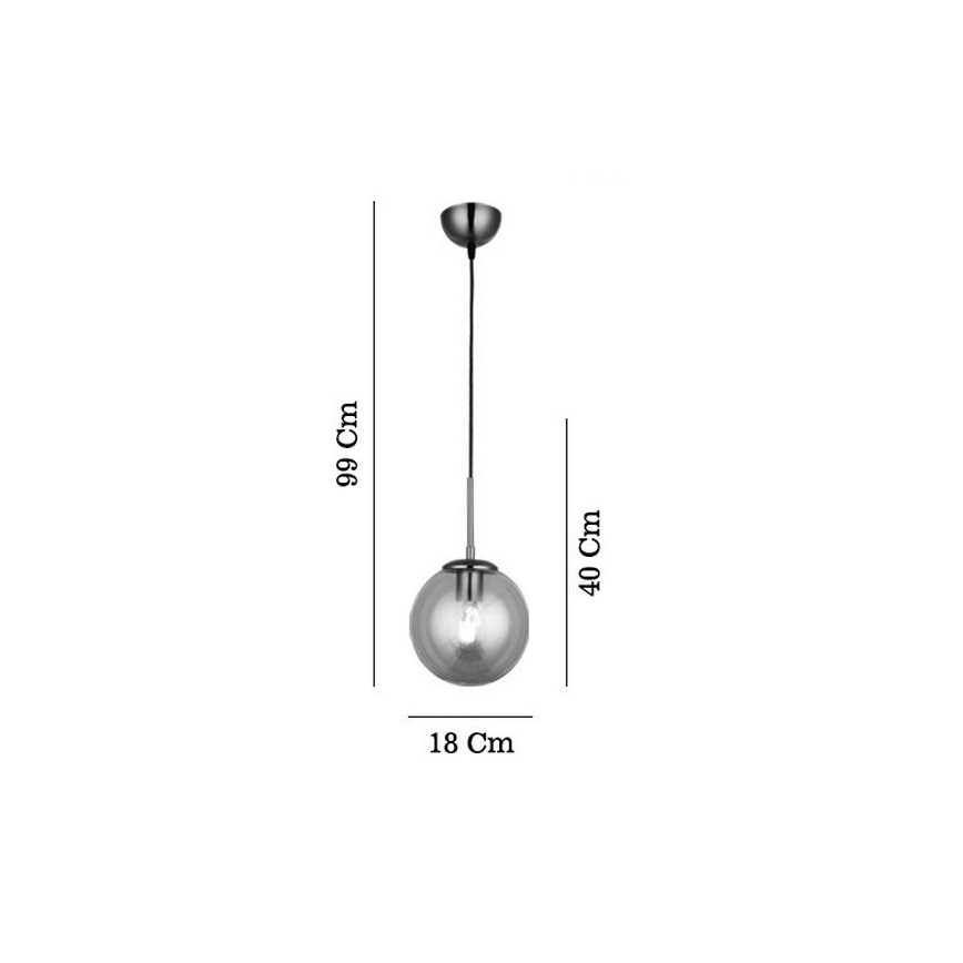 Sospensione a cavo POLINO 1xE27/40W/230V bronzo