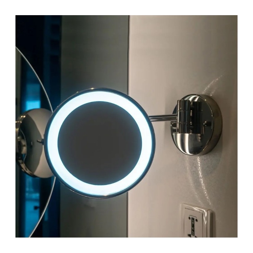 Specchio cosmetico da parete a LED LED/3W/6V IP44