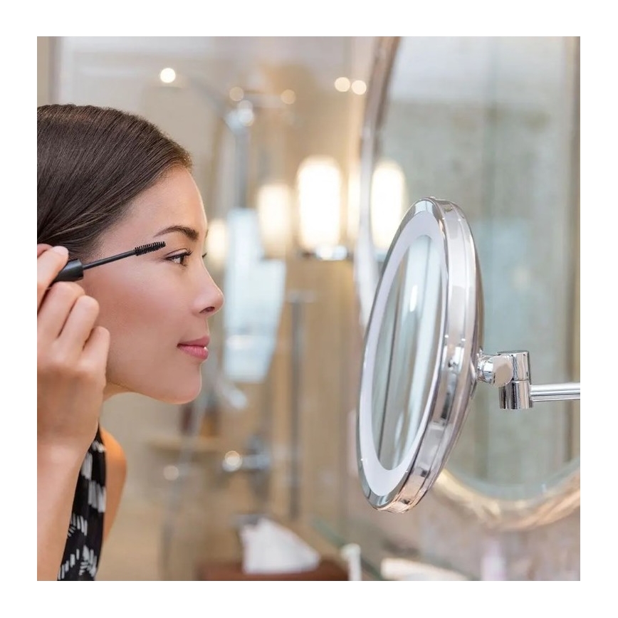 Specchio cosmetico da parete a LED LED/3W/6V IP44
