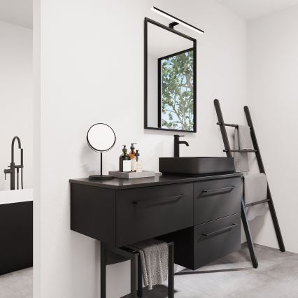 Specchio da bagno BORGSTED 60x80 cm nero