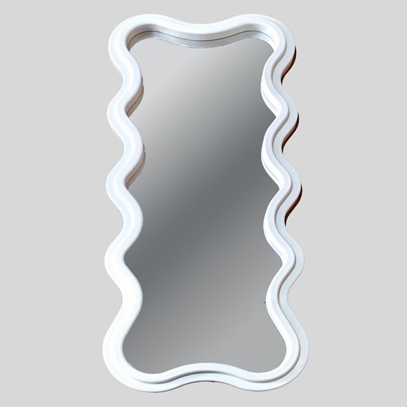 Specchio da parete 120x50 cm bianco
