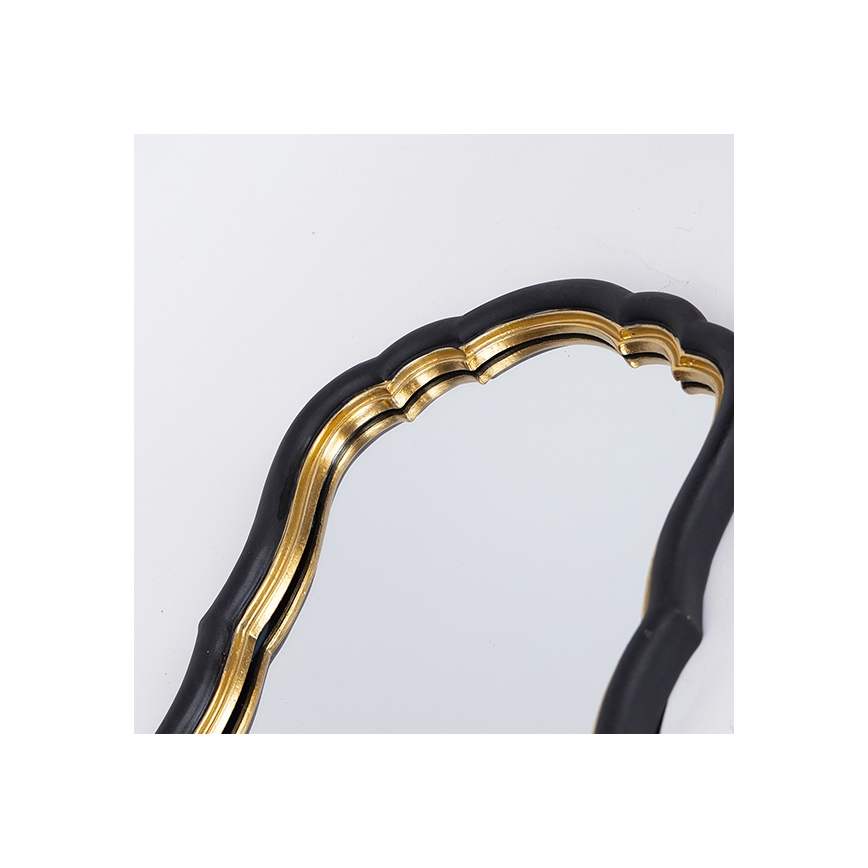 Specchio da parete 34,5x23,2 cm nero/oro