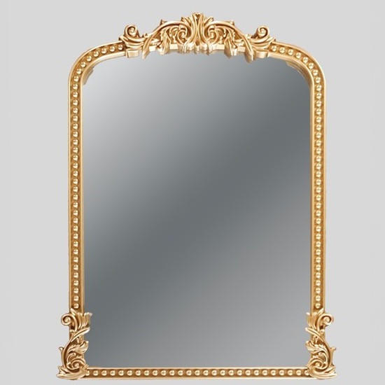 Specchio da parete 66x44 cm oro