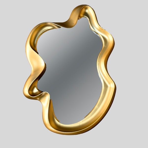 Specchio da parete 80x55 cm oro