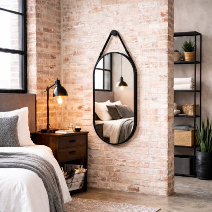 Specchio da parete BIBI 100x50 cm nero