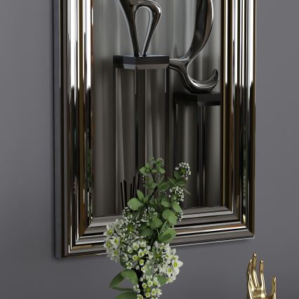 Specchio da parete BOSS 90x30 cm argento