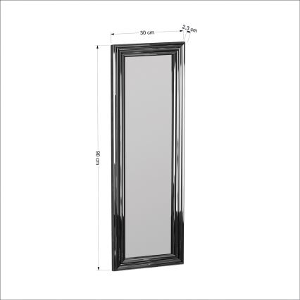 Specchio da parete BOSS 90x30 cm argento