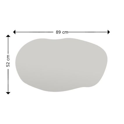 Specchio da parete LOSSA 89x52 cm nero