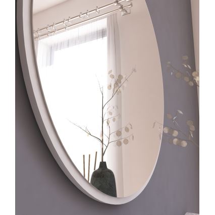 Specchio da parete OZZE diametro 60 cm bianco