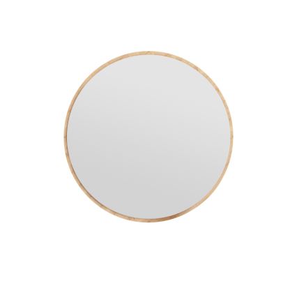 Specchio da parete OZZE diametro 60 cm marrone