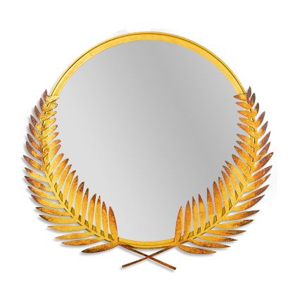 Specchio da parete PALM 59x57 cm oro