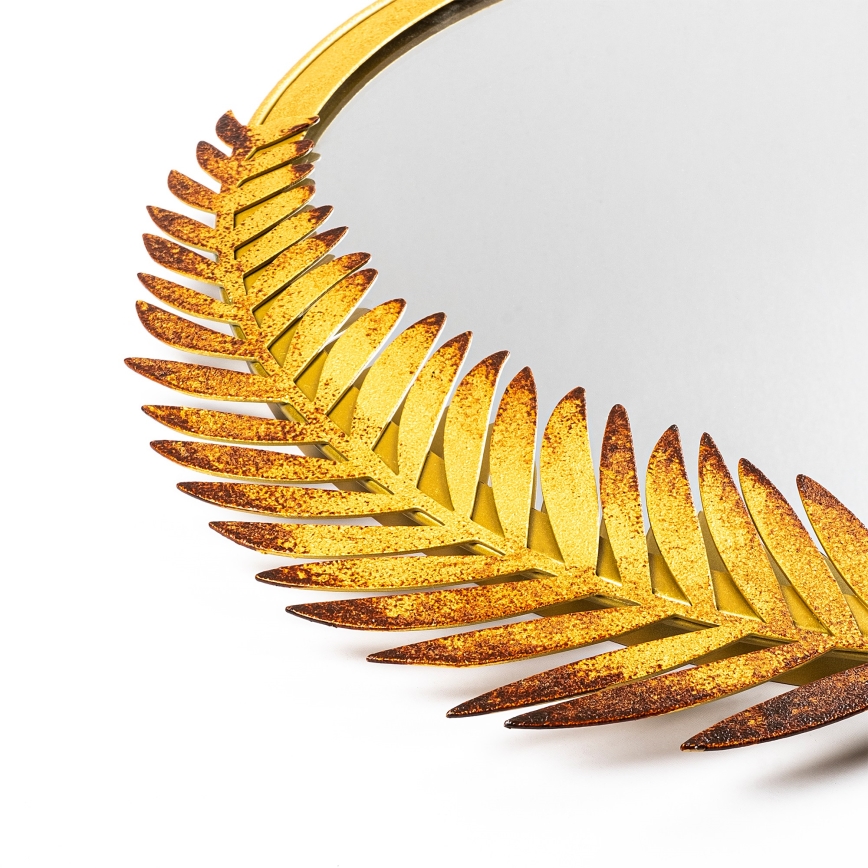 Specchio da parete PALM 59x57 cm oro