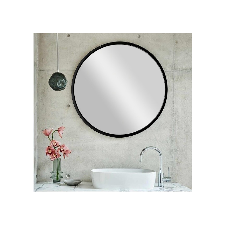 Specchio da parete SIYAH diametro 60 cm nero
