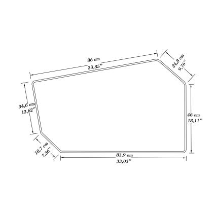 Specchio da parete TARZ 49x86 cm bianco