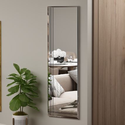 Specchio da parete TRIO 120x40 cm cromo lucido