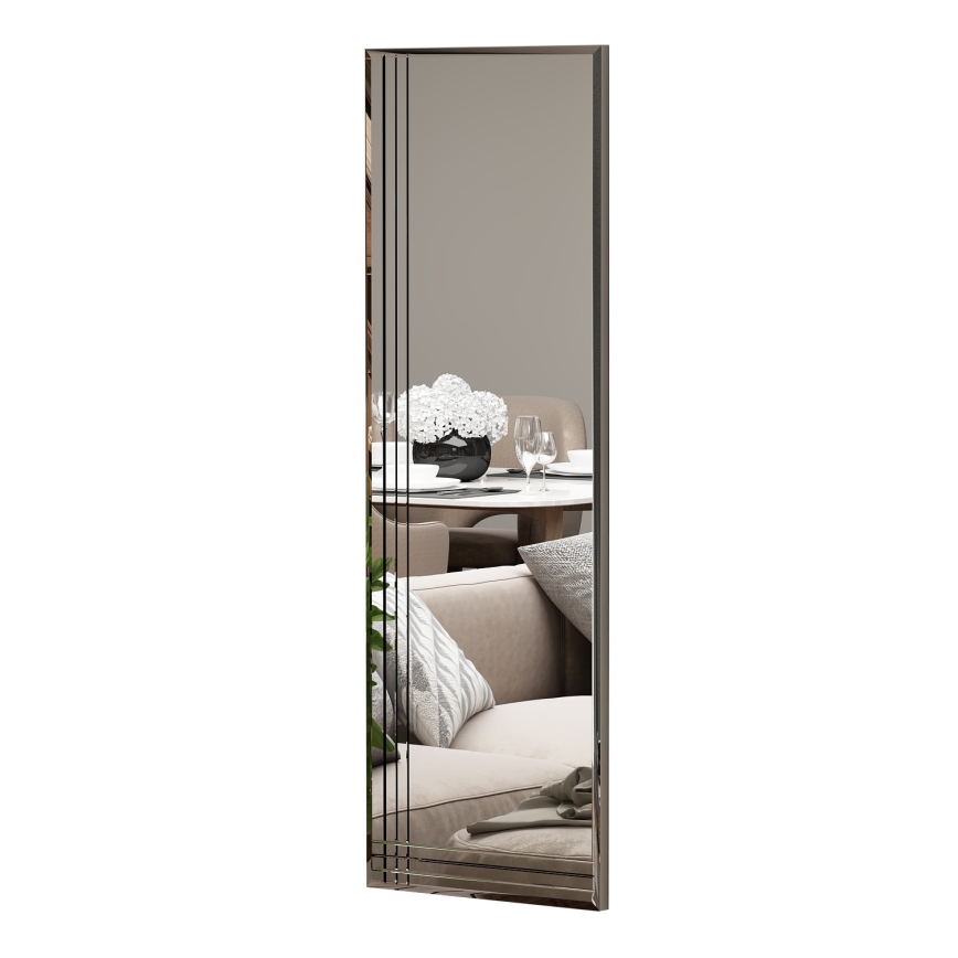 Specchio da parete TRIO 120x40 cm cromo lucido