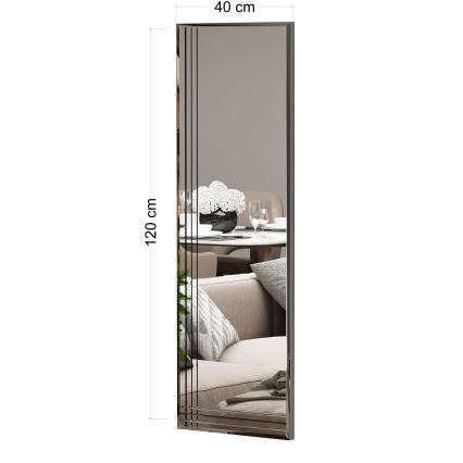 Specchio da parete TRIO 120x40 cm cromo lucido
