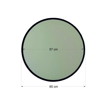 Specchio da parete YUVARLAK diametro 60 cm nero
