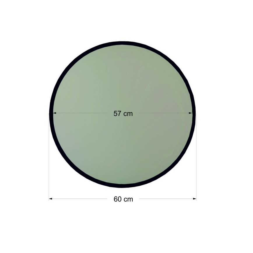 Specchio da parete YUVARLAK diametro 60 cm nero