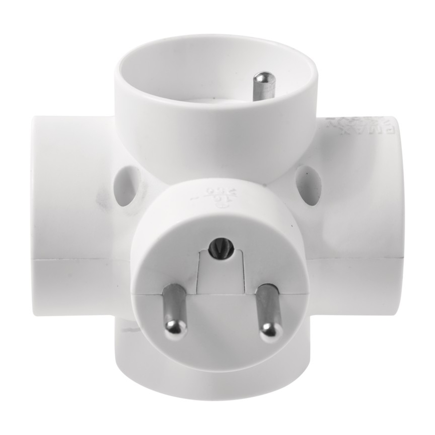 Splittersteckdose 4x10A/250V rund