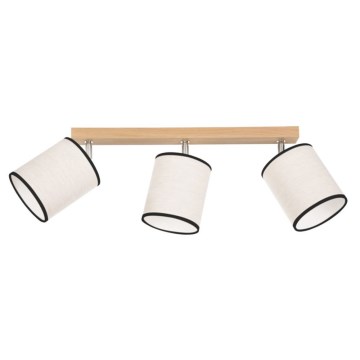 Spot de plafond BOHO 3xE27/25W/230V chêne