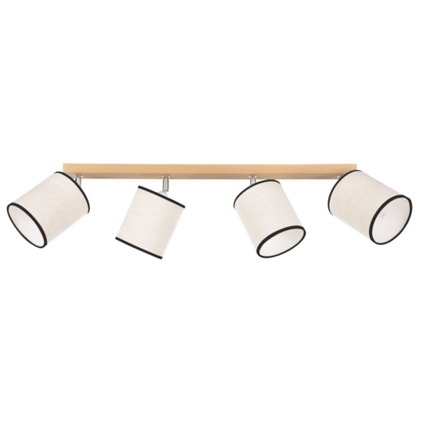 Spot de plafond BOHO 4xE27/25W/230V chêne