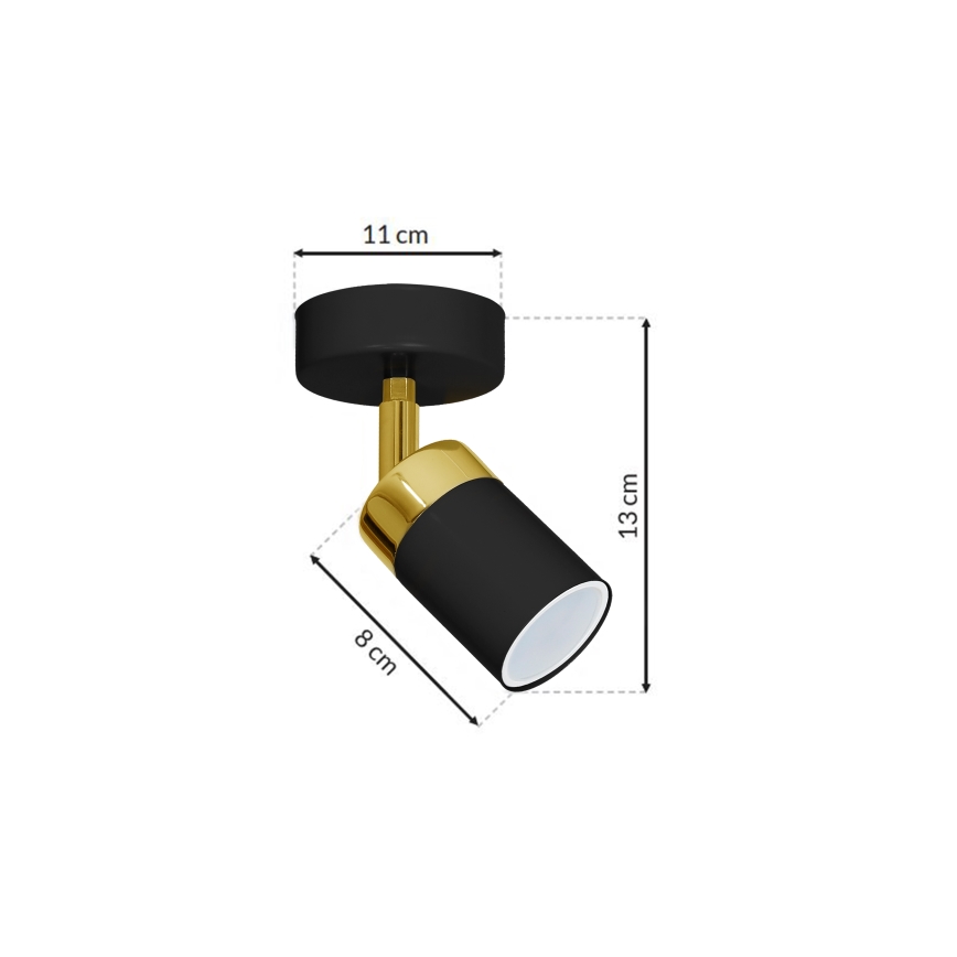 Spot de plafond JOKER 1xGU10/25W/230V noir