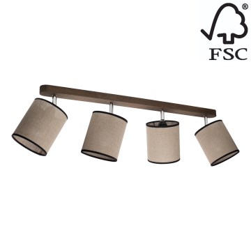 Spot de plafond NEGRO 4xE27/25W/230V pin - certifié FSC