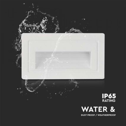Spot d'escalier LED d'extérieur LED/3W/230V 3000K IP65 blanc