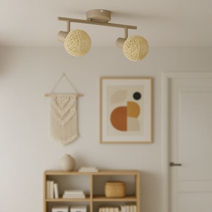 Spot DEX 2xE14/10W/230V beige/crème