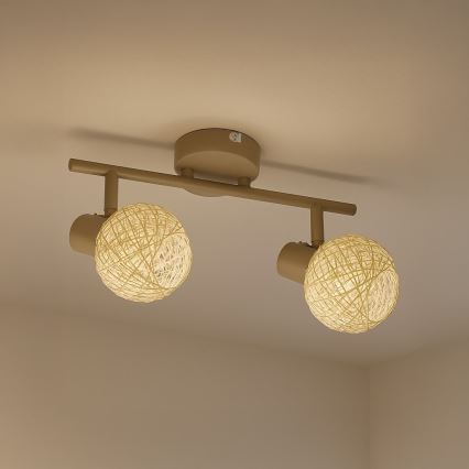 Spot DEX 2xE14/10W/230V beige/crème