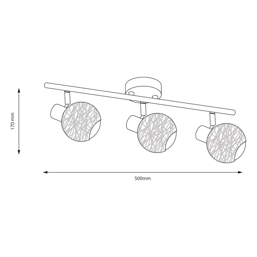 Spot DEX 3xE14/10W/230V beige/crème