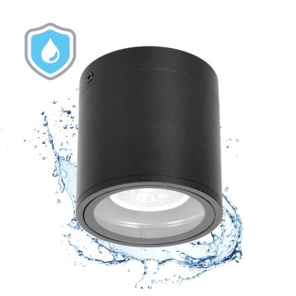 Spot d'extérieur 1xGU10/35W/230V IP54 arrondi noir