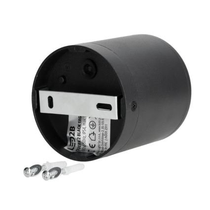 Spot d'extérieur 1xGU10/35W/230V IP54 arrondi noir