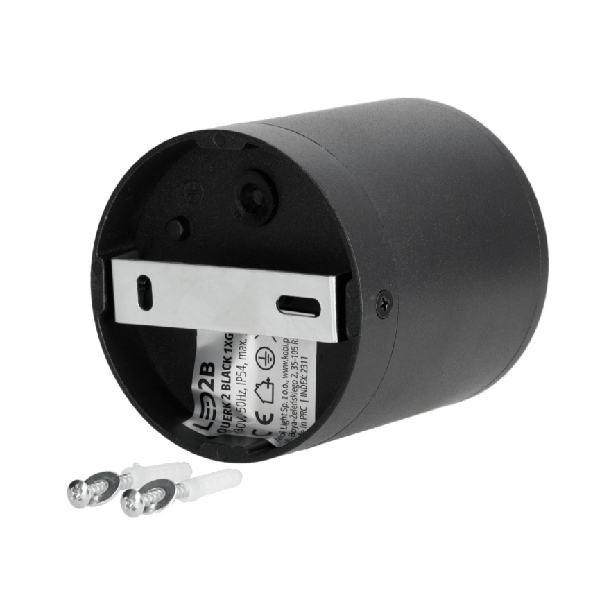 Spot d'extérieur 1xGU10/35W/230V IP54 arrondi noir