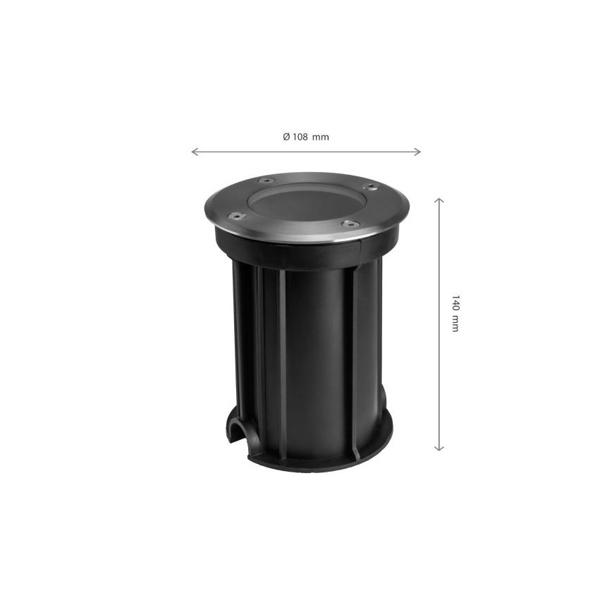 Spot d'extérieur encastrable LUKKA CONNECT 1xGU10/4W/230V IP67 chrome mat arrondi