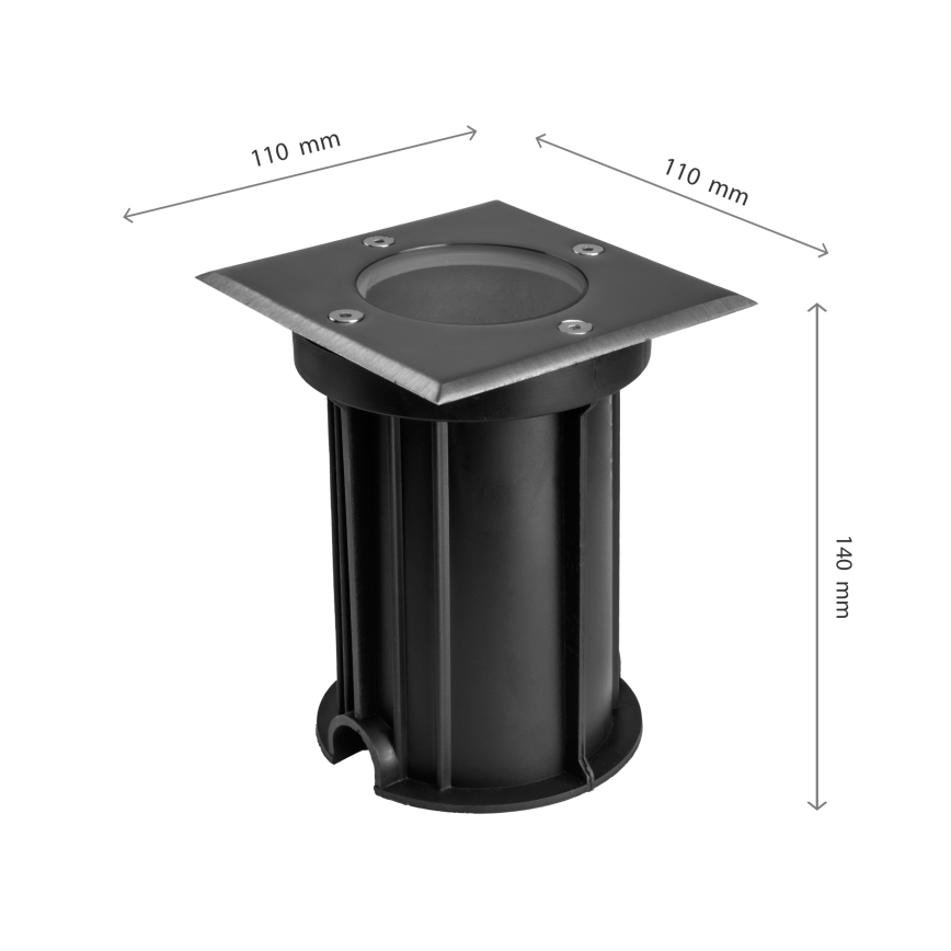 Spot d'extérieur encastrable LUKKA CONNECT 1xGU10/4W/230V IP67 chrome mat carré