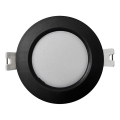 Spot encastrable CIRCLE LED/3W/230V 4000K d. 9 cm noir