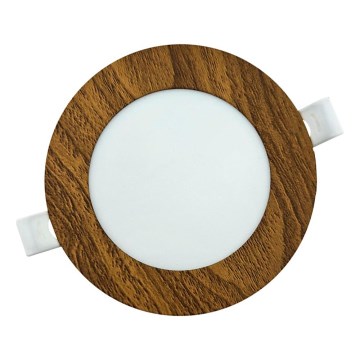 Spot encastrable CIRCLE LED/6W/230V 4200K d. 11,8 cm marron